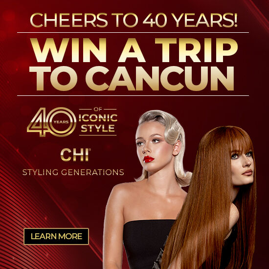 Win a trip to Cancun! Enter the raffle by purchasing a CHI Lava tool.